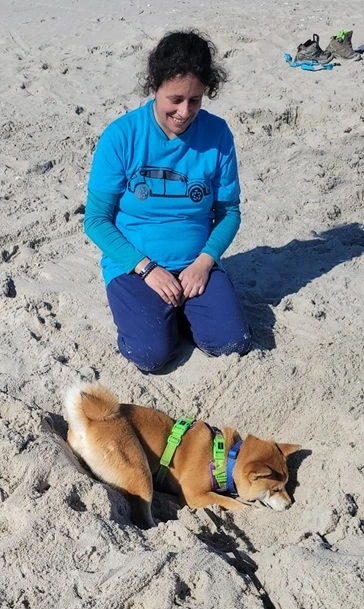 Owner Nicole and her Shiba Inu Luna